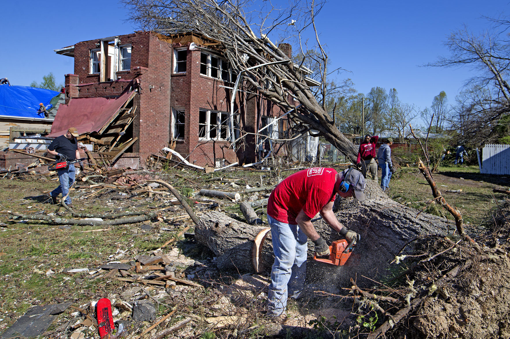 Tornado cleanup efforts continue in East Greensboro